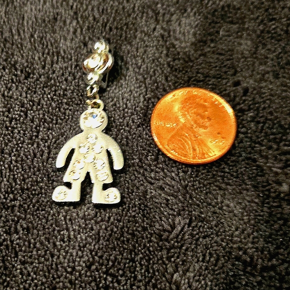 Stainless Steel Silver boy Charms Metal Pendant - Picture 2 of 2